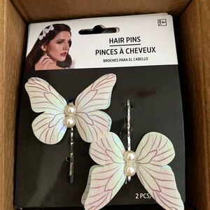 Elegant Butterfly Hair Pins with Pearls